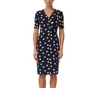 Elegantes Midi-Jerseykleid mit V-Ausschnitt und Raffung 40 blau 2179473.59A3.40