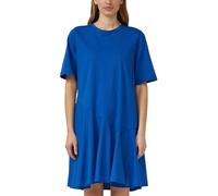 Fabricmix-Kleid mit asymmetrischer Naht 44 blau 2176282.5615.44