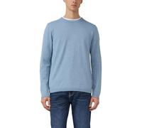 s.Oliver Strickpullover Fein gestreift mit Crew Neck und abgesetzten Bündchen Türkis/Weiß XL