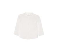 Fein gestreiftes Baumwollhemd in Leinen-Optik 86 weiß 2161518.0100.86