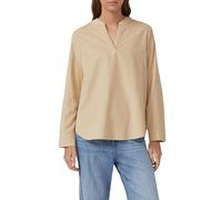 Feincord-Bluse mit Turn-up und Raffung am Rücken 44 beige 2170019.8401.44