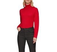 Feiner Rollkragenpullover mit Ajour-Details 48 rot