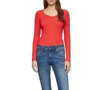 Feines Jersey-Longsleeve mit Rippstruktur 38 rot 2166105.3090.38