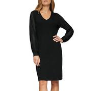s.Oliver Feinstrick-Kleid mit semitransparenten Ärmeln