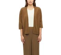 Feinstrickjacke mit 3/4-Arm und Wellenkante 36 braun 2179072.8918.36