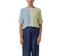 Feinstrickpullover im Relaxed Fit mit Colour-Blocking 40 grün|mehrfarbig 2177300.70X0.40