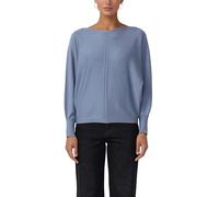 Feinstrickpullover mit Fledermausärmeln und Ajour-Details 46 blau 2177403.5456.46