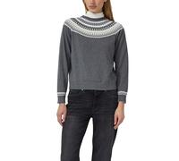 Feinstrickpullover mit Norwegermuster 36 grau 2177908.97W3.36