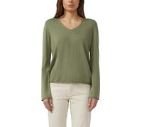 Feinstrickpullover mit V-Ausschnitt und Rollkante am Saum 34 olive 2179711.7900.34