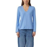 s.Oliver Feinstrickpullover mit V-Ausschnitt und Rollkante am Saum