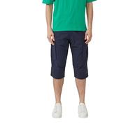 File: Gemusterte Cargo-Bermuda aus Baumwollmix im Relaxed Fit 34 blau 2166878.58A0.34