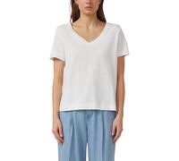 s.Oliver Flammgarn-T-Shirt mit Ausschnitt-Detail