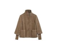 s.Oliver Flauschige Jacke mit feinem Muster und Strickärmeln