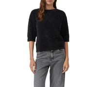 Flauschiger Strickpullover mit halbem Arm 42 schwarz 2171611.9999.42