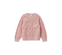 s.Oliver Flauschiger Strickpullover mit Schleifen Rot Größe 104/110