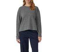 s.Oliver Sweatshirt Flauschig Regular Fit Baumwoll-Mix Mittelgrau Melange Größe 34