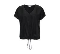 s.Oliver Fließende Bluse aus Lyocell mit Tunnelzug schwarz 38