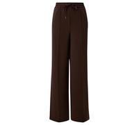 Fließende Hose mit geradem Bein und Elastikbund 36/REG braun 2172898.8945.36_REG