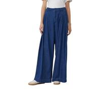 Fließende Jeans mit Nadelstreifen / Relaxed Fit / High Rise / Extra Wide Leg 40/32 blau 2168703.54Y7.40_32