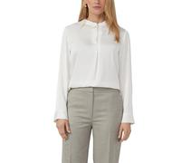Fließende Langarm-Bluse mit Stehkragen und Zierknopf 36 creme 2173435.0200.36