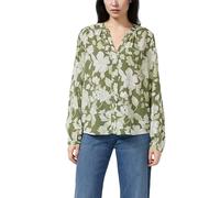 Fließende Viskose-Bluse mit All-over-Print 38 olive|beige 2174662.79A0.38