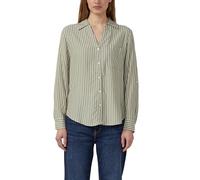 Fließende Viskose-Bluse mit Turn-up 36 olive|weiß 2174661.79G0.36