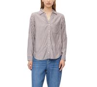 Fließende Viskose-Bluse mit Turn-up 44 lila|weiß 2174661.49G0.44