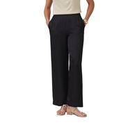 Stoffhose S.OLIVER BLACK LABEL, Damen, Gr. 38, N-Gr, schwarz, Obermaterial: 100% Viskose, unifarben, casual, regular fit knöchellang, Hosen, mit elastischem Bund (19941366-38) schwarz