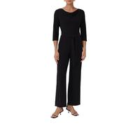 Fließender Jumpsuit mit Wasserfall-Ausschnitt und Bindegürtel 38 schwarz 2168623.9999.38