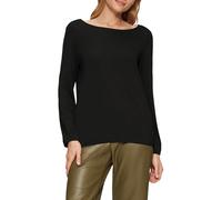 s.Oliver Fließendes Blusenshirt mit U-Boot-Ausschnitt schwarz 36