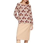 Langarmshirt S.OLIVER Gr. 40, schwarz blush aop Damen Shirts (84783513-40) schwarz blush aop