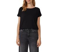 s.Oliver T-Shirt Damen Rundhals Jersey Regular Fit 95% Viskose, 5% Elasthan Schwarz Gr. 40