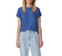 s.Oliver RED LABEL Jersey-Shirt Loose Fit – Viskose-Mix, überschnittene Schultern, Blau 36