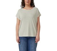 Fließendes Jersey-Shirt mit überschnittenen Schultern 48 olive|creme 2179759.79G2.48