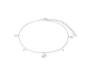 s.Oliver Fußkette 925 Sterling Silber/Edelstahl Damen, Sommerschmuck, Kommt in Schmuck Geschenk Box