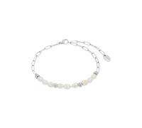 s.Oliver Fußkette Edelstahl Damen Sommerschmuck, mit Süßwasserzuchtperle, 22+5 cm, Weiß, Kommt in Schmuck Geschenk Box, 2039729