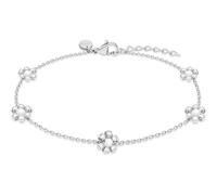s.Oliver Anklet - Elegante Fußkette aus poliertem Edelstahl - silber - Rolokette verstellbar bis 27 cm - wasserfest & hautfreundlich