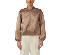 Gefütterter Blouson aus Satin mit Gummizug und Pattentaschen 38 braun 2176944.8624.38