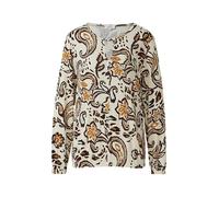 Gemustertes T-Shirt im O-Shape 34 creme|mehrfarbig 2172794.02A2.34