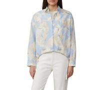 s.Oliver Gemusterte Hemdbluse mit Tunnelzug am Saum