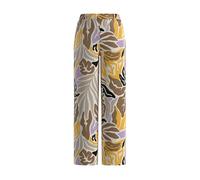 s.Oliver Gemusterte Satinhose mit Wide Leg und Elastikbund