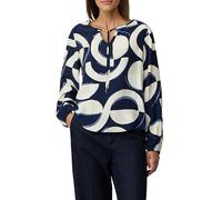 s.Oliver BLACK LABEL Relaxed Fit Langarmbluse aus reiner Viskose in Blau, Größe 34