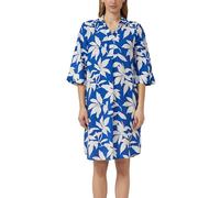 Gemustertes Kleid aus Viskosemix mit Eingrifftaschen 40 blau|weiß 2181649.56A2.40