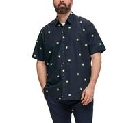 s.Oliver Gemustertes Kurzarmhemd aus Baumwollstretch