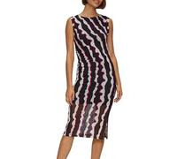 s.Oliver Gemustertes Mesh-Kleid mit seitlicher Raffung