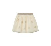 Gepunkteter Mesh-Rock mit Glitzerbund und Pailletten 128 Beige 2173295.0406.128