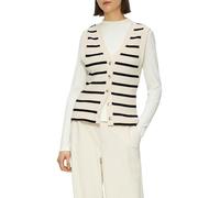 Geringelte Weste mit Rippstruktur und Knopfleiste 38 beige 2161719.81G4.38