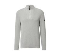 s.Oliver Gerippter Baumwoll-Pullover mit Troyer-Kragen