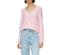 s.Oliver Gerippter Strickpullover aus Baumwollmix mit V-Ausschnitt