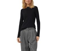 Geripptes Langarmshirt im Slim Fit 44 schwarz 2176300.9999.44